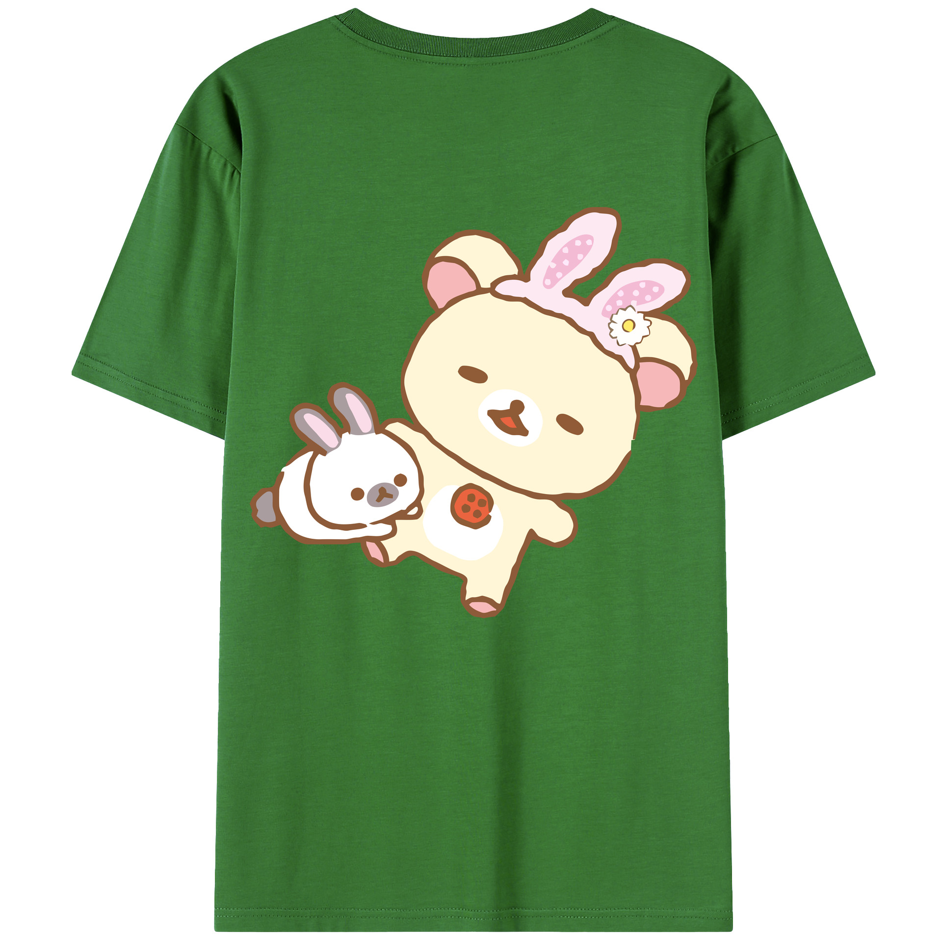 （画像用） リラックマ リラックマ キイロイトリ Rilakkuma Korilakkuma Kiiroitori レディース半袖Tシャツ(バックプリント)